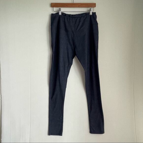 Pendleton navy blue heather leggings “crater lake” detail stitching - Picture 6 of 11
